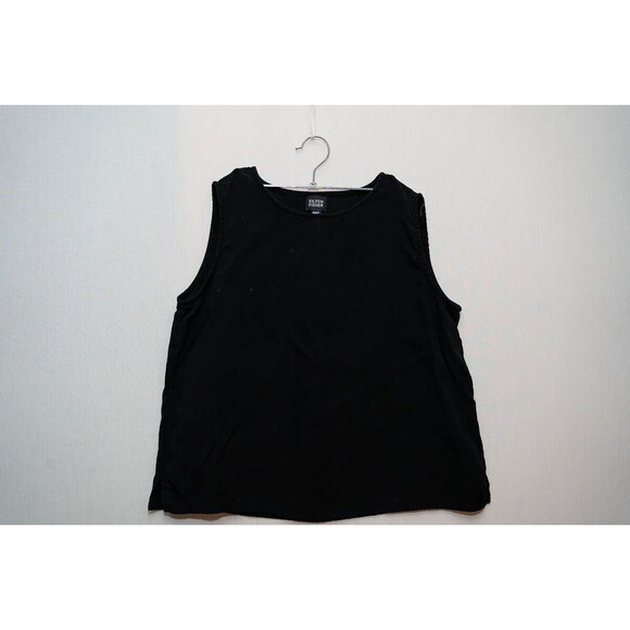 Eileen Fisher womens black silk tank top M capsule basic - Picture 1 of 6
